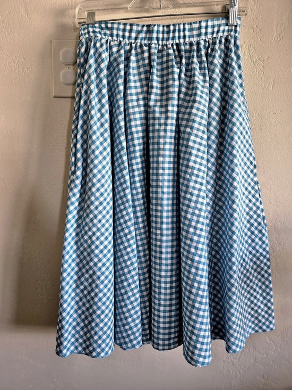 Gingham Swing Skirt in Blue & White Size 8 NWT